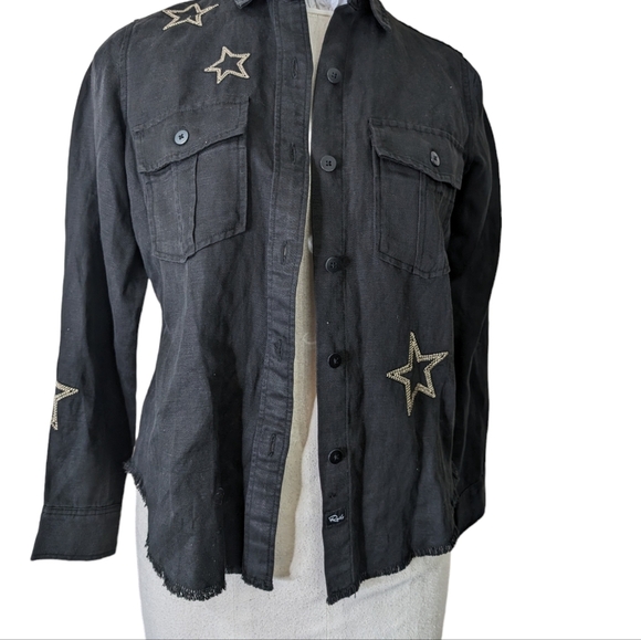 Rails Loren Button-Down Black Shirt Jacket...Size XXSmall - Picture 5 of 12